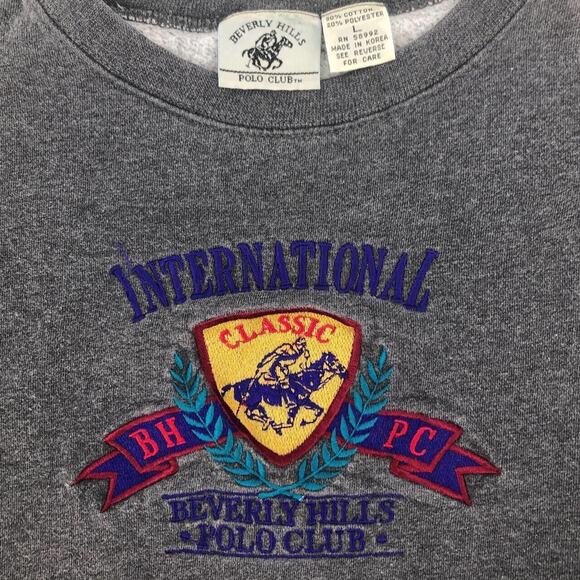 90s Beverly Hills Polo Club crewneck sweatshirt 1990s vintage - Picture 2 of 4